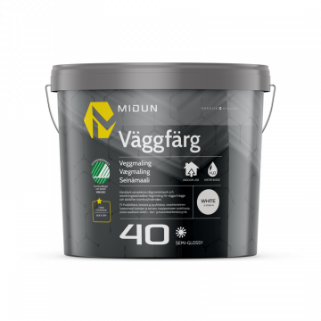 Väggfärg Halvblank Vit Midun