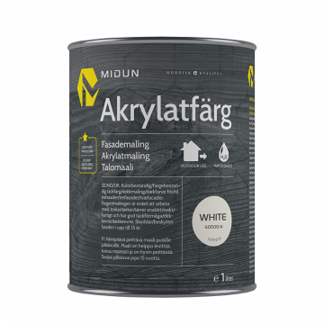 Akrylatfärg Vit Midun