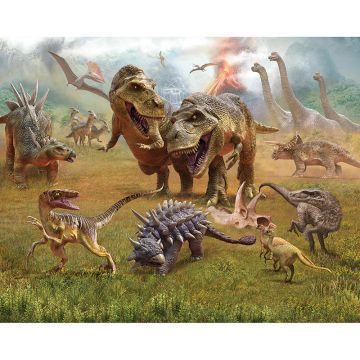 Barntapet Äventyr i Dinsosauriernas Värld Walltastic