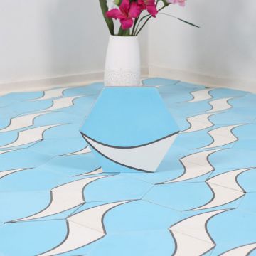 Marockanskt Kakel Heksagon Tikki Blue Nordic kakel