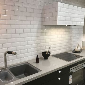 PROVBIT KAKEL METRO VIT BLANK NORDIC KAKEL