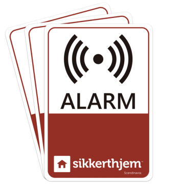 Etiketter för förebyggande larm 3-pack SikkertHjem