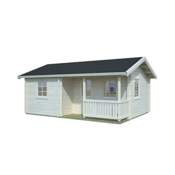 Stuga Sandra 21,5+3,7m² Silver Plåttak