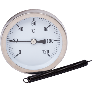 Anliggningstermometer 0°C-120°C för rörmontering Gelia