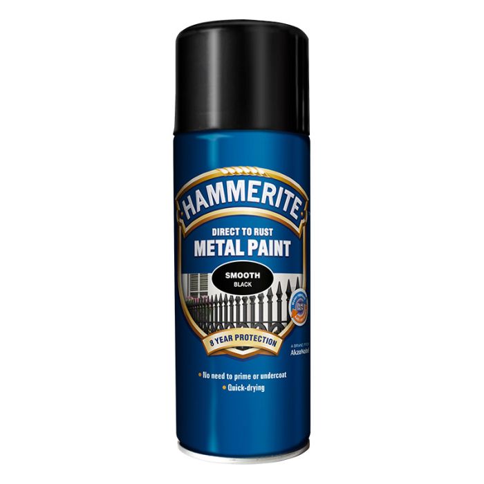 Metallfärg Smooth Finish Spray Svart Hammerite (P198002) Byggmax