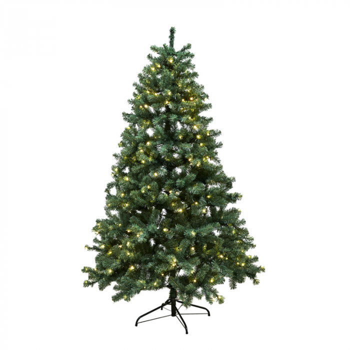 Julgran / Plastgran Aske med LEDljus (P6633868) Byggmax