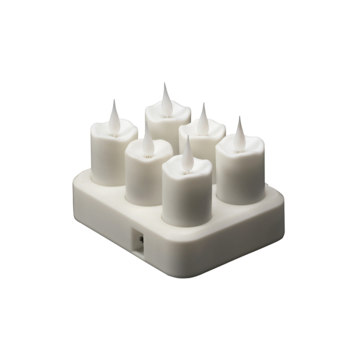 Dekorationsljus El LED 3D 6pack Timer/dimmer/blink laddningsbara