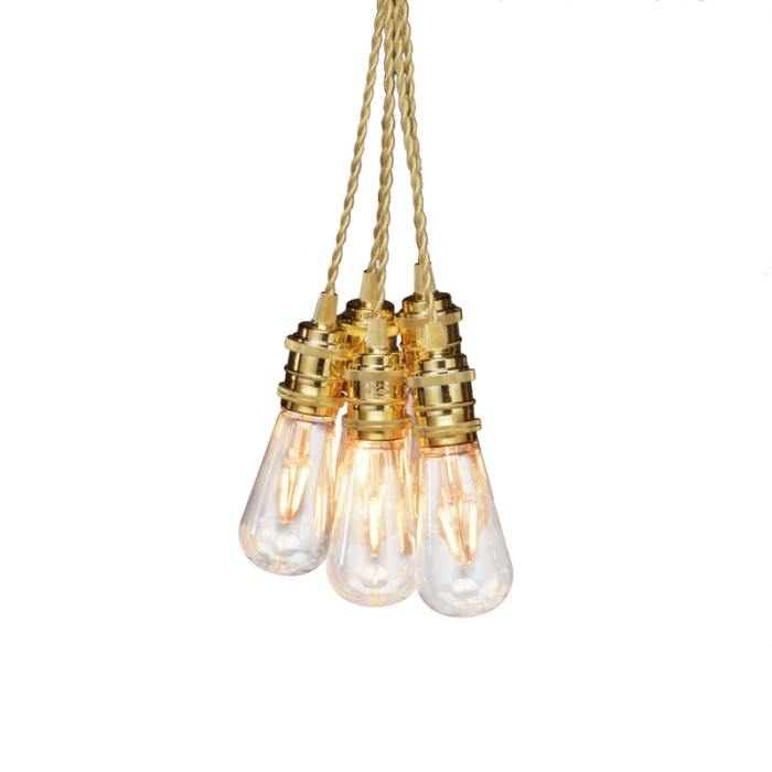 Ljusslinga Inomhus E27 8 Amber LED Guldkabel Dimmer Gnosjö Konstsmide