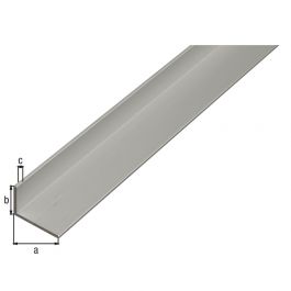 VINKELPROFIL ALUMINIUM SILVER 60X25X2/1M