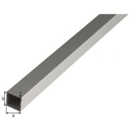 FYRKANTSRÖR ALUMINIUM SILVER 10X10X1/1M
