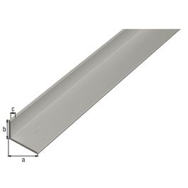 VINKELPROFIL ALUMINIUM SILVER 40X20X2/1M