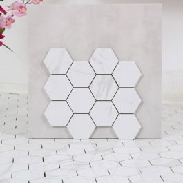 Mosaik Hexagon Carrara Gani