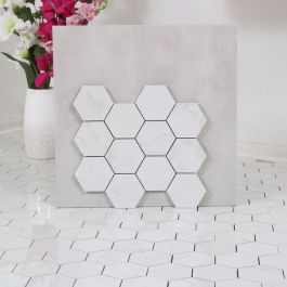 Mosaik Hexagon New Bianco Carrara Gani