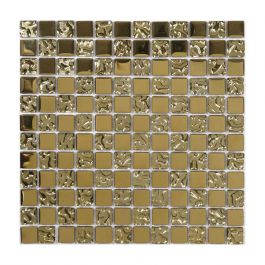 PROVBIT KRISTALLMOSAIK GLOW GOLD NORDIC KAKEL