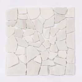 PROVBIT MOSAIK NATURSTEN WHITE NORDIC KAKEL