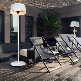 Terrassvärmare stående vit 2100 Sunred