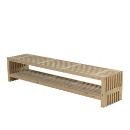 Trallbänk Rustik med Hylla 218 cm Plus