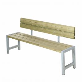 Plankbänk med ryggstöd PLUS
