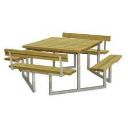 Bänkbord Twist med 2 ryggstöd PLUS