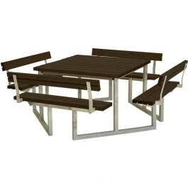 Bänkbord Twist med 4 ryggstöd PLUS