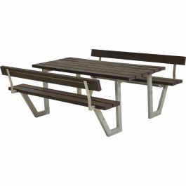Bänkbord Wega Plast med 2 ryggstöd PLUS