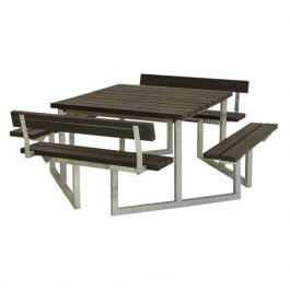 Bänkbord Twist Plast med 2 ryggstöd PLUS