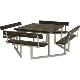 Bänkbord Twist Plast med 4 ryggstöd PLUS