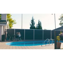 Staket K1 Aluminium 170 cm 3 moduler Kirkedal