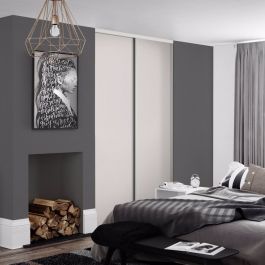 Skjutdörr Twinpak Vit 1200x2318mm Lundbergs