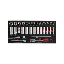 Hylsnyckelsats 3/8" 32 delar Tecos EVA