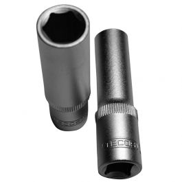 Hylsa lång 3/8" Tecos Flankdrive