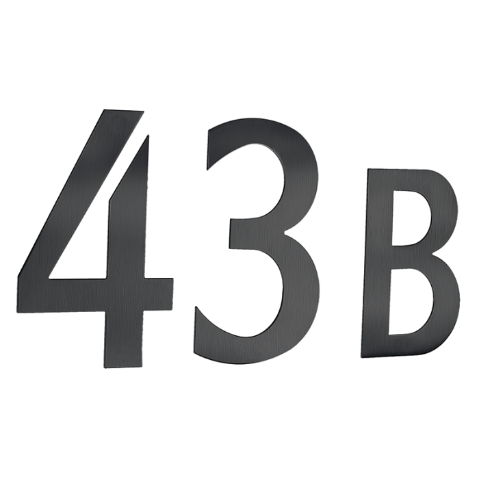 Brevlådebokstav C, Rostfritt Svart