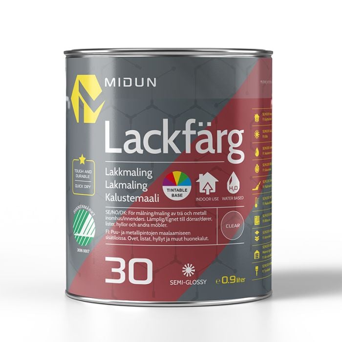 Lackfärg 30 Halvblank Midun