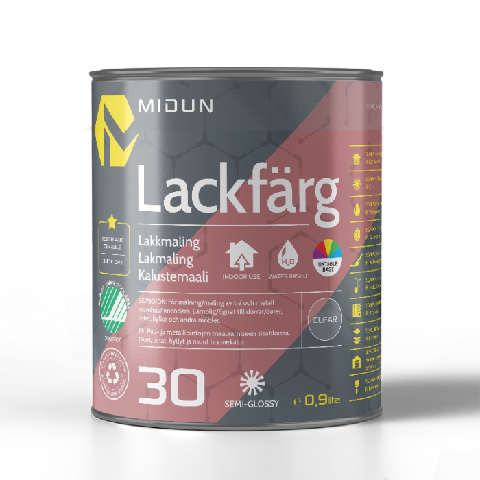 Lackfärg 30 Halvblank Midun