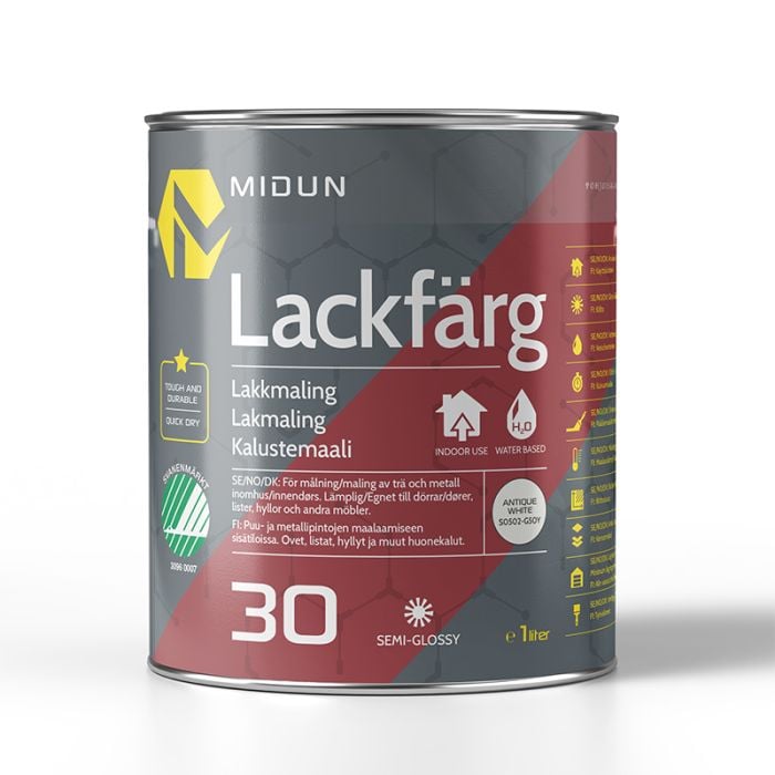 Lackfärg Halvblank Äggskalsvit Midun