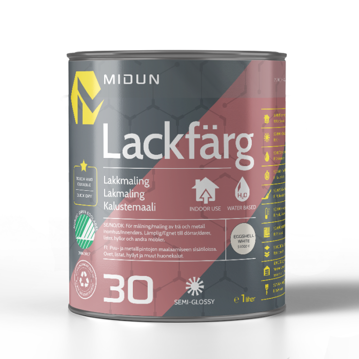 Lackfärg Halvblank Äggskalsvit Midun