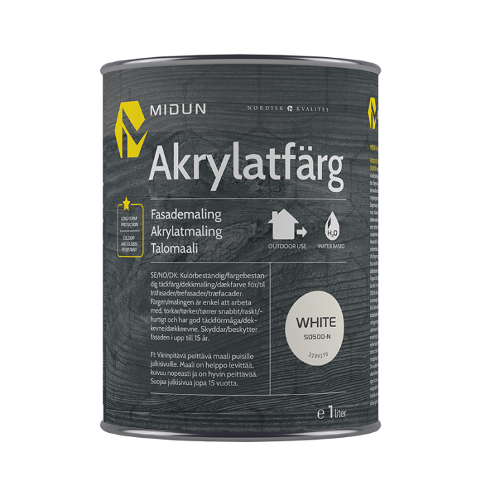 Akrylatfärg Vit Midun