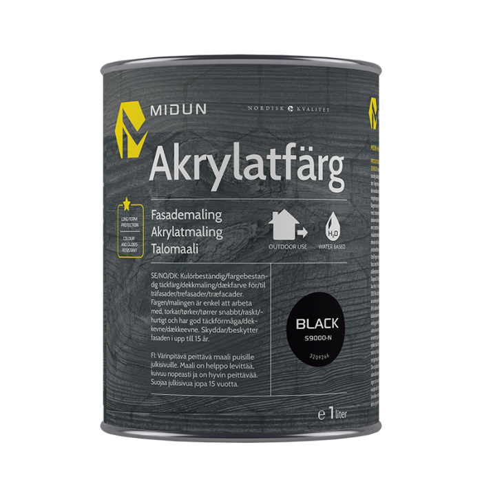 Akrylatfärg Svart Midun