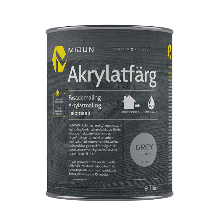 Akrylatfärg Grå Midun