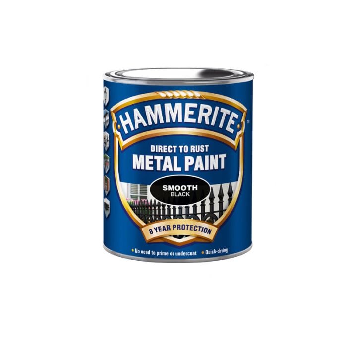 Metallfärg Smooth Finish Svart Hammerite