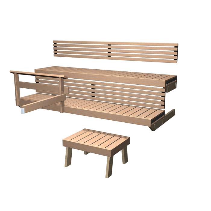 Bänkmodul Bastu Set Formula 19 Harvia