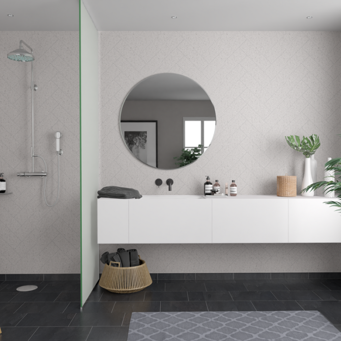 Våtrumsskiva Marcato Fiskben 40x10cm 11x620x2400 mm Fibo