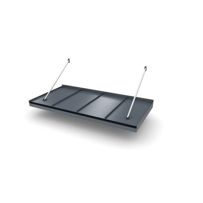 Entrétak Modern Flat Seamed Grafitgrå Designtak