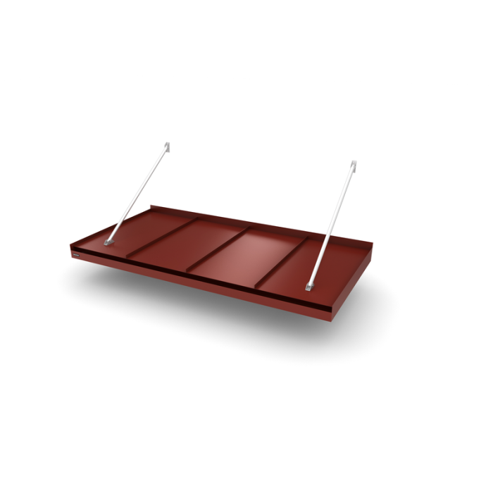 Entrétak Modern Flat Seamed Mörkröd Designtak