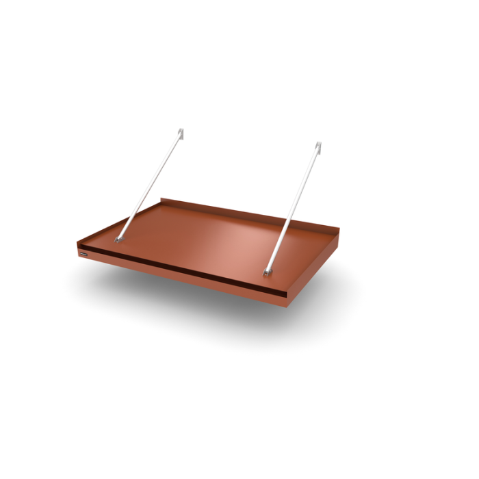 Entrétak Modern Flat Brunröd Designtak