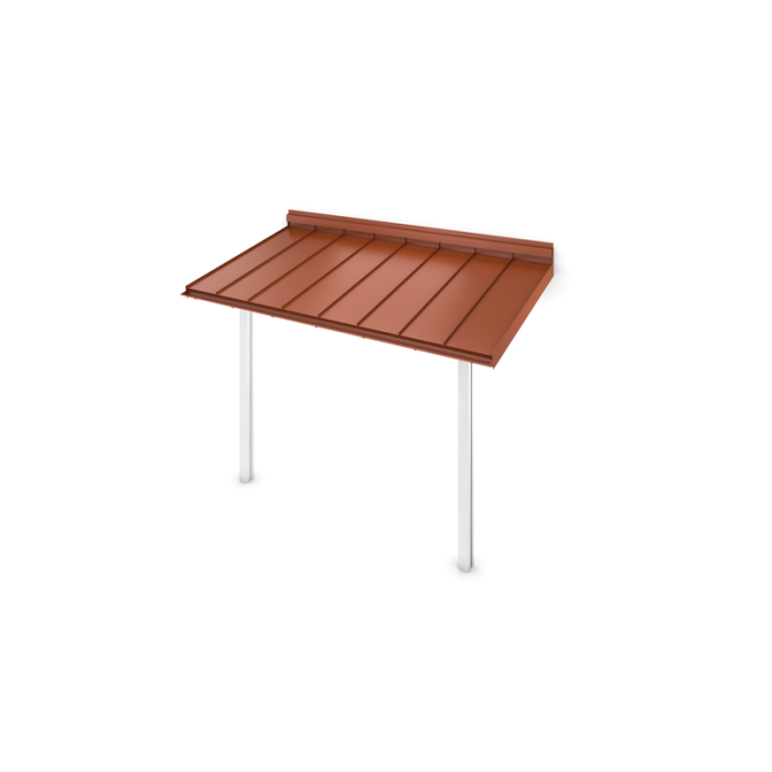 Entrétak Porch Flat Brunröd Designtak