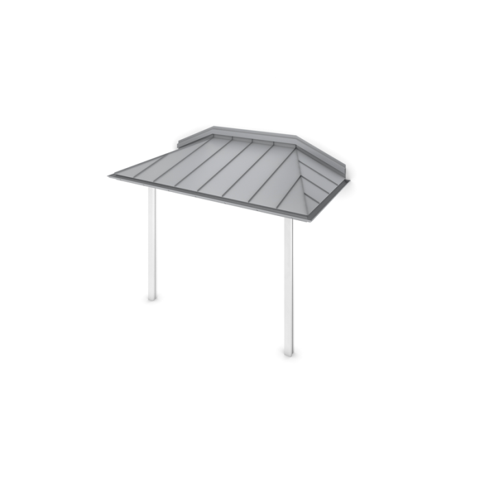 Entrétak Porch Hipped Rheinzink Designtak