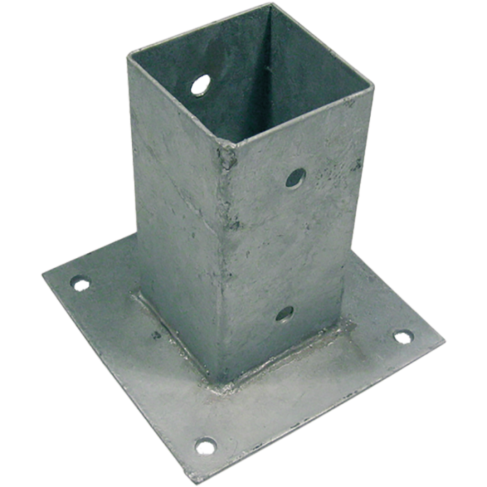 Stolpfot Galvaniserad Plåt med bulthål, 150 mm hög NORDIC FENCE