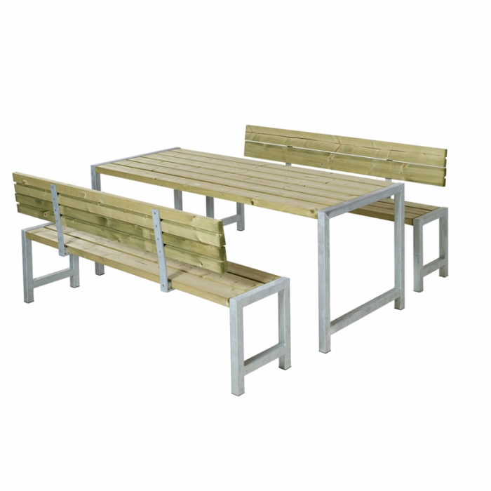 Plankset med 2 Ryggstöd 186 cm PLUS