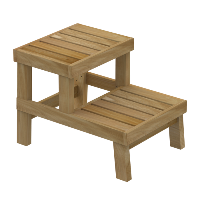 Bastubänk Dubbelben Cederträ 530 x 780 x 850 mm SAWO
